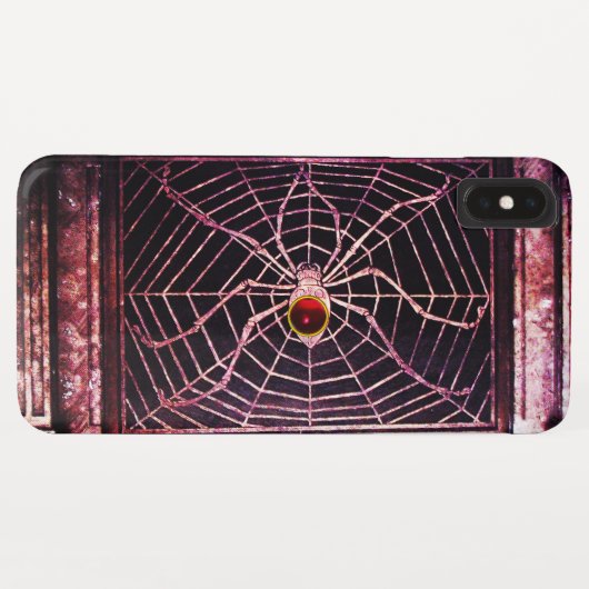SPIDER en WEB Red Ruby Black Case-Mate iPhone Case (Achterkant (horizontaal))