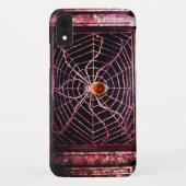 SPIDER en WEB Red Ruby Black Case-Mate iPhone Case (Achterkant)