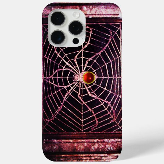 SPIDER en WEB Red Ruby Black Case-Mate iPhone Case (Achterkant)