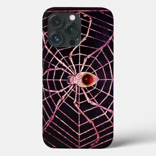 SPIDER en WEB Red Ruby Black Case-Mate iPhone Case (Achterkant)