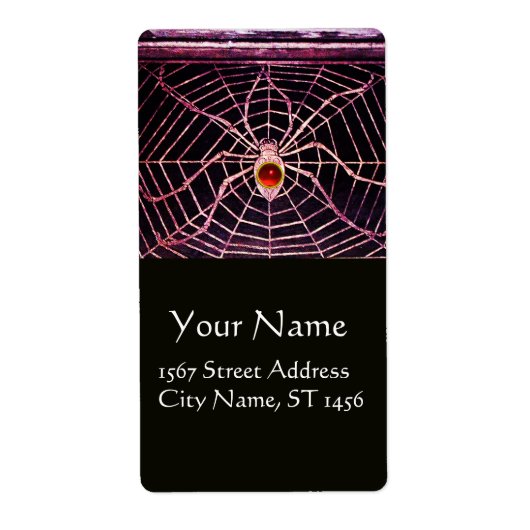 SPIDER en WEB Red Ruby Black Etiket (Voorkant)
