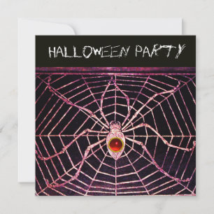 SPIDER EN WEB RED RUBY BLACK HALLOWEEN PARTIJ KAART