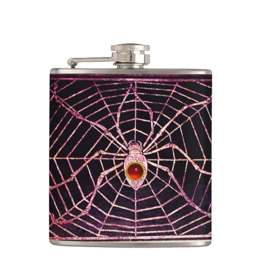 SPIDER en WEB Red Ruby Black Heupfles (Voorkant)