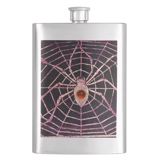 SPIDER en WEB Red Ruby Black Heupfles (Voorkant)