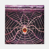 SPIDER en WEB Red Ruby Black Magneet (Voorkant)