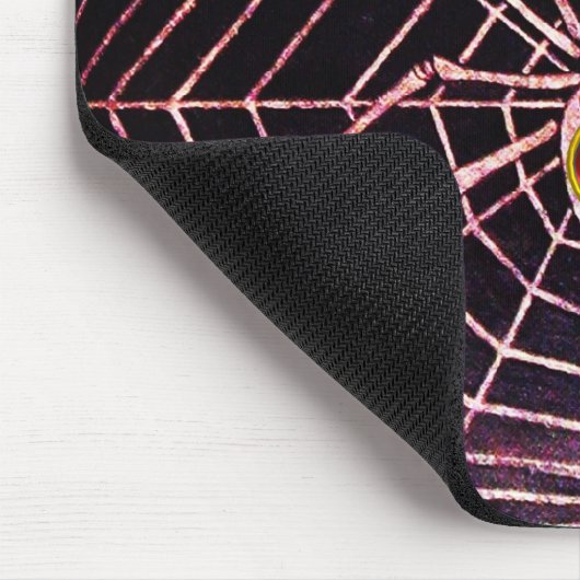 SPIDER en WEB Red Ruby Black Muismat (Hoek)