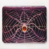 SPIDER en WEB Red Ruby Black Muismat (Voorkant)