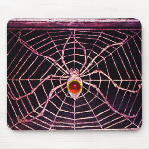SPIDER en WEB Red Ruby Black Muismat
