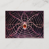 SPIDER en WEB Red Ruby Black Pearl Paper Visitekaartje (Achterkant)