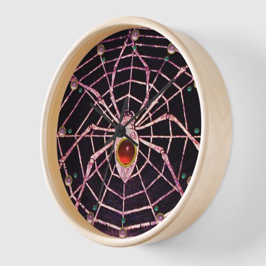 SPIDER en WEB Red Ruby Gemstone Black (Hoek)
