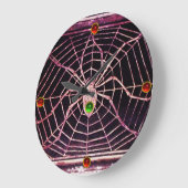SPIDER EN WEB Red Ruby, Green Emerald Pareltjes Bl Grote Klok (Hoek)