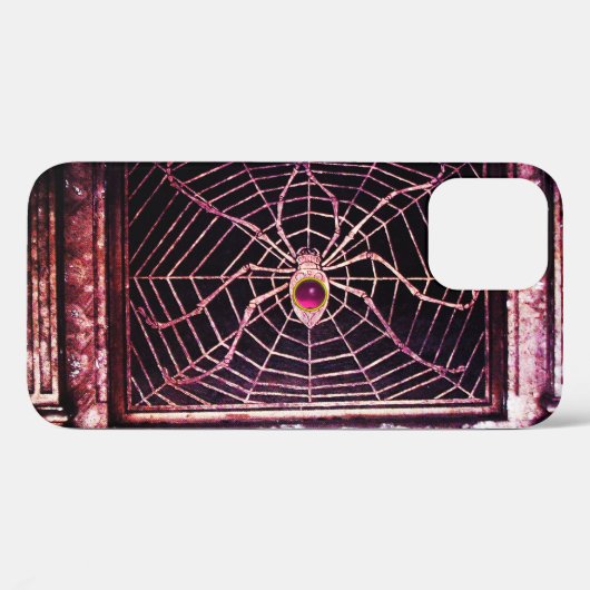 SPIDER EN WEB roze Fuchsia Amethyst Black Case-Mate iPhone Case (Achterkant (horizontaal))