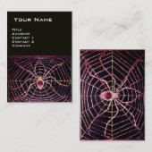 SPIDER en WEB Roze Fuchsia Paars Amethyst Black Visitekaartje (Voorkant / Achterkant)