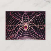 SPIDER en WEB Roze Fuchsia Paars Amethyst Black Visitekaartje (Achterkant)
