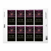 SPIDER en WEB Roze Fuchsia Ruby Black Etiket (Full Sheet)