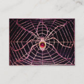 SPIDER en WEB Roze Fuchsia Ruby Black Visitekaartje (Achterkant)