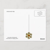 SPIDER en WEB roze Paarse Amethyst zwart Briefkaart (Achterkant)