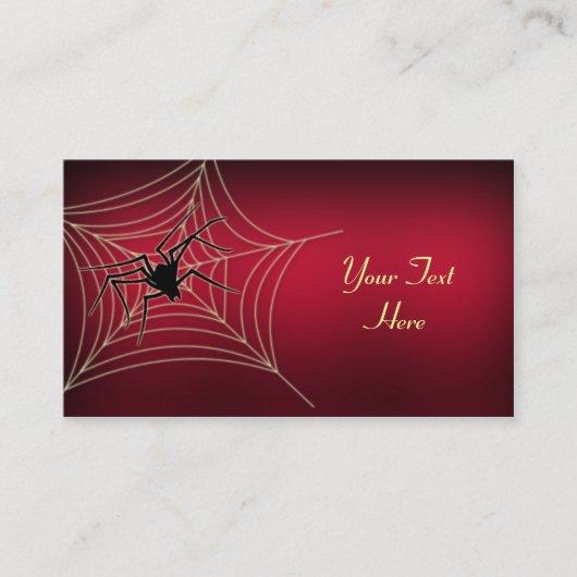 Spider en Web Visitekaartje (Voorkant)