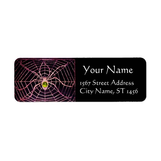 SPIDER en WEB Yellow Topaz Black Etiket (Voorkant)