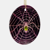 SPIDER en WEB Yellow Topaz Black Keramisch Ornament (Rechts)