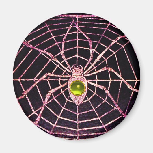 SPIDER en WEB Yellow Topaz Black Magneet (Voorkant)