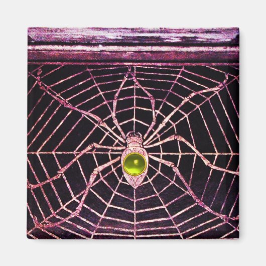 SPIDER en WEB Yellow Topaz Black Magneet (Voorkant)