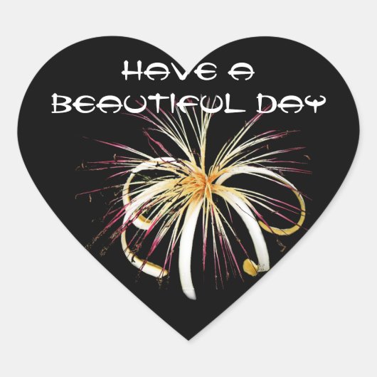 Spider Flower Hart Sticker (Voorkant)