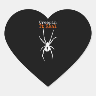 Spider G Grappig Halloween kostuum - Creepin It Re Hart Sticker