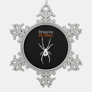 Spider G Grappig Halloween kostuum - Creepin It Re Tin Sneeuwvlok Ornament