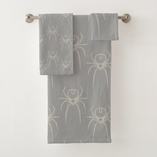 Spider - Ghost Gray en Bone White Bad Handdoek (Insitu)