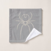 Spider - Ghost Gray en Bone White Bad Handdoek (Wasdoekje)