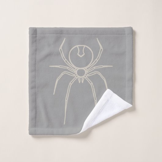 Spider - Ghost Gray en Bone White Bad Handdoek (Wasdoekje)