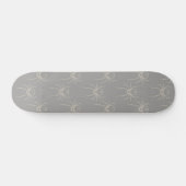 Spider - Ghost Gray en Bone White Persoonlijk Skateboard (Horizontaal)