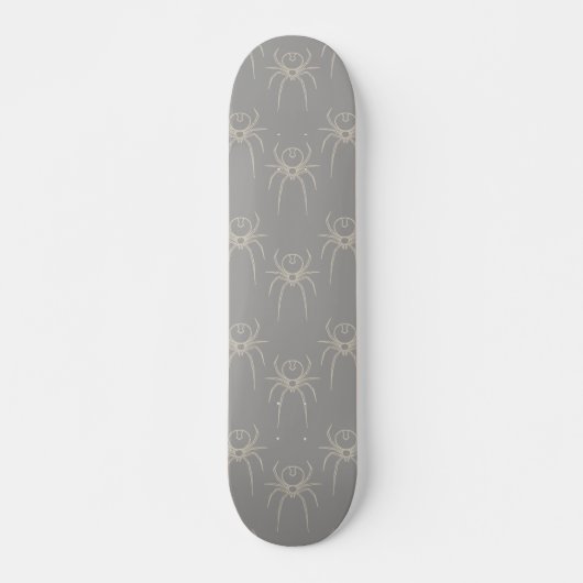 Spider - Ghost Gray en Bone White Persoonlijk Skateboard (Voorkant)