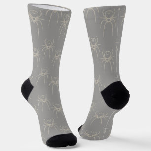 Spider - Ghost Gray en Bone White Sokken