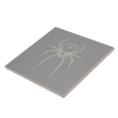 Spider - Ghost Gray en Bone White Tegeltje (Zijkant)