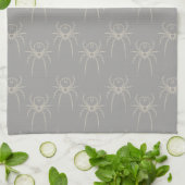 Spider - Ghost Gray en Bone White Theedoek (Gevouwen)
