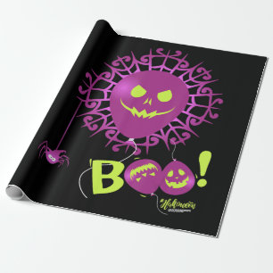 Spider Gift Boo Ghost Bats Spider Creepy Halloween Cadeaupapier