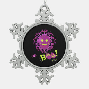Spider Gift Boo Ghost Bats Spider Creepy Halloween Tin Sneeuwvlok Ornament