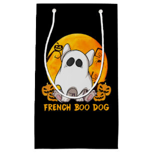 Spider Gift Franse Boo Bulldog met pompoenspin Klein Cadeauzakje