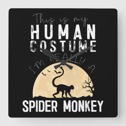Spider Gift | Halloween Human Costume Spider Vierkante Klok (Voorkant)