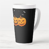 Spider Gift | Halloween Pumpkins Spider Latte Mok (Rechterhoek)
