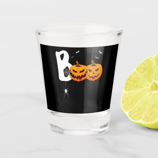 Spider Gift | Halloween Pumpkins Spider Shot Glas (Voorkant)