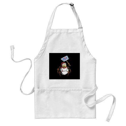 Spider Gift | Scary Snowman Spider Monsters Stemme Standaard Schort (Voorkant)
