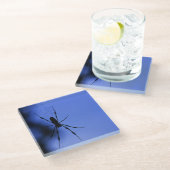 Spider Glazen Onderzetter (Schuin)