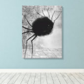Spider glimlachen door Odilon Redon,  Halloween Canvas Afdruk (Insitu (Houten vloer))