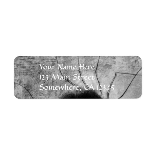 Spider glimlachen door Odilon Redon, Halloween Etiket (Voorkant)