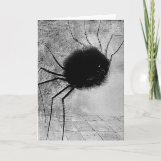 Spider glimlachen door Odilon Redon,  Halloween Kaart (Voorkant)