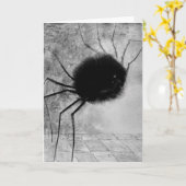 Spider glimlachen door Odilon Redon,  Halloween Kaart (Gele Bloem)