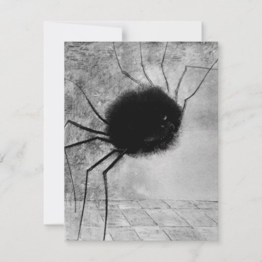 Spider glimlachen door Odilon Redon,  Halloween Kaart (Voorkant)